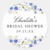 Waterverf Floral Vrijgezellenfeest Square Sticker (Voorkant)