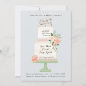 Waterverf Floral Vrijgezellenfeest van de Cake Top Kaart (Voorkant)