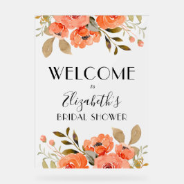 Waterverf Floral Vrijgezellenfeest Welkom Acryl Bord