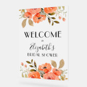 Waterverf Floral Vrijgezellenfeest Welkom Acryl Bord (Hoek)