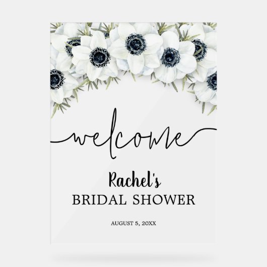 Waterverf Floral Vrijgezellenfeest Welkom Acryl Bord (Voorkant)