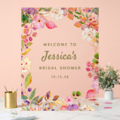 Waterverf Floral Vrijgezellenfeest Welkom Acryl Bord (Huwelijk)