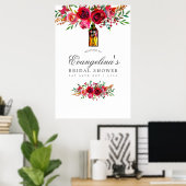 Waterverf Floral Vrijgezellenfeest Welkom Poster (Thuiskantoor)