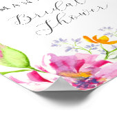 Waterverf Floral Vrijgezellenfeest Welkom Poster (Hoek)