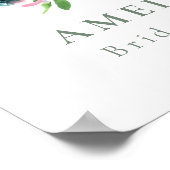 Waterverf Floral Vrijgezellenfeest Welkom Poster (Hoek)