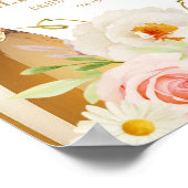 Waterverf Floral Vrijgezellenfeest Welkom Poster (Hoek)