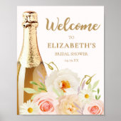 Waterverf Floral Vrijgezellenfeest Welkom Poster (Voorkant)