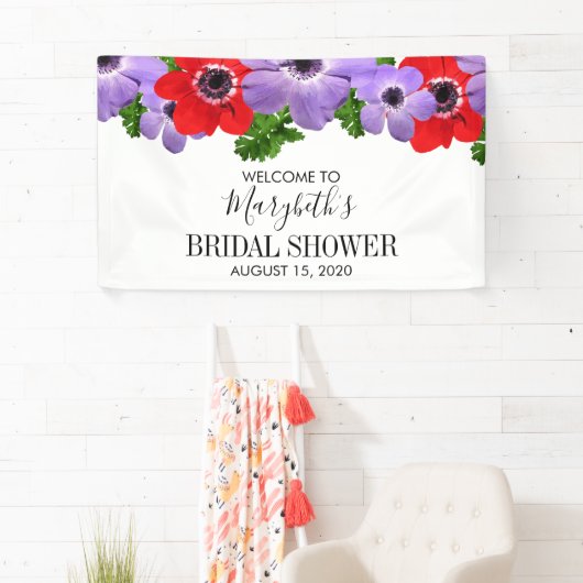 Waterverf Floral Vrijgezellenfeest Welkomstbanner Spandoek (Insitu)