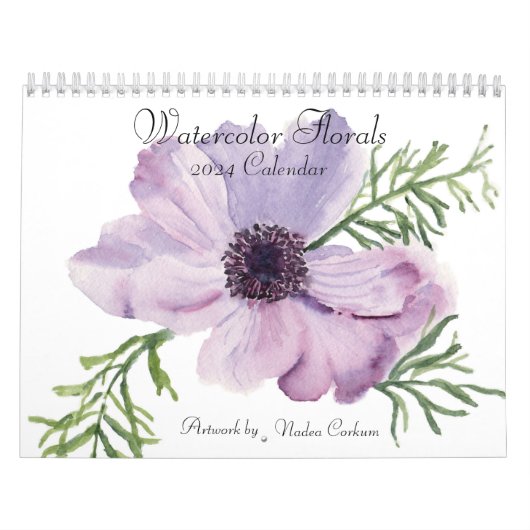 Waterverf Floral Wall Agenda Kalender (Hoes)