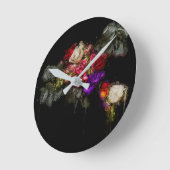 Waterverf Floral Wall Clock Ronde Klok (Hoek)