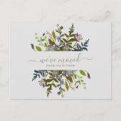 Waterverf Floral We hebben nieuw huisscript verpla Briefkaart (Voorkant)