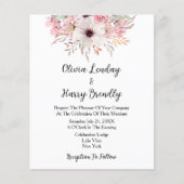 Waterverf Floral Weddenschap (Voorkant)