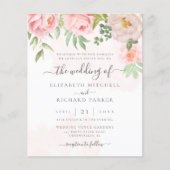 Waterverf Floral Weddenschap (Voorkant)