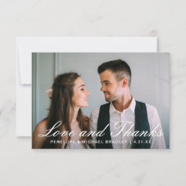 Waterverf Floral Weddenschap Foto Hartelijk dank Bedankkaart