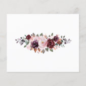 Waterverf Floral Weddenschap Hartelijk dank (Achterkant)