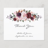 Waterverf Floral Weddenschap Hartelijk dank (Voorkant)