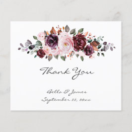 Waterverf Floral Weddenschap Hartelijk dank