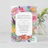 Waterverf Floral Weddenschap Kaart (Staand voorkant)