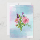 Waterverf Floral Weddenschap Kaart (Achterkant)