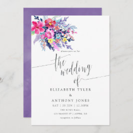 Waterverf Floral Weddenschap Kaart