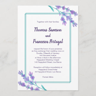 Waterverf Floral Weddenschap Kaart