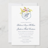 Waterverf Floral Weddenschap Kaart (Voorkant)