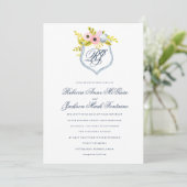 Waterverf Floral Weddenschap Kaart (Staand voorkant)