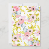 Waterverf Floral Weddenschap Kaart (Achterkant)