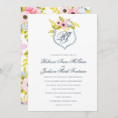 Waterverf Floral Weddenschap Kaart (Voorkant / Achterkant)