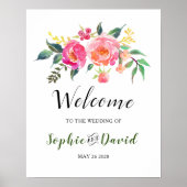 Waterverf Floral Weddenschap op de lente Poster (Voorkant)