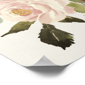 Waterverf Floral Weddenschap Rustic Bloom Welkom Poster (Hoek)