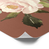 Waterverf Floral Weddenschap Rustic Bloom Welkom Poster (Hoek)