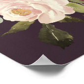 Waterverf Floral Weddenschap Rustic Bloom Welkom Poster (Hoek)