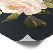 Waterverf Floral Weddenschap Rustic Bloom Welkom Poster (Hoek)