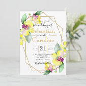 Waterverf Floral Weddenschap Save The Date (Staand voorkant)