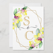 Waterverf Floral Weddenschap Save The Date (Achterkant)