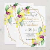 Waterverf Floral Weddenschap Save The Date (Voorkant / Achterkant)