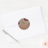 Waterverf floral Weddenschap Thankyou Favor Classi Ronde Sticker (Envelop)