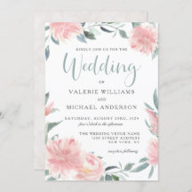 Waterverf Floral Weddenschap Wispy Pink