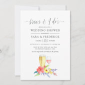 Waterverf Floral Weddenschappen voor de i Dos Kaart (Voorkant)