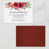 Waterverf Floral Wedding Accommodations Informatiekaartje (Voorkant / Achterkant)