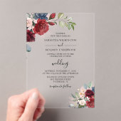 Waterverf Floral Wedding Acryl Uitnodigingen (Insitu (Draagbaar))