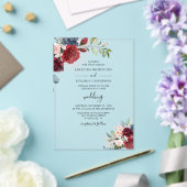 Waterverf Floral Wedding Acryl Uitnodigingen (Insitu (Huwelijk))