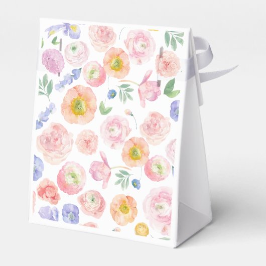 Waterverf Floral Wedding Bedankdoosjes (Achterkant)