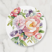 Waterverf Floral Wedding Bedankjes Labels (Achterkant)