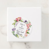Waterverf Floral Wedding Bedankjes Labels (In situ)