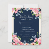 Waterverf Floral Wedding Bedankkaart (Voorkant)