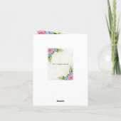 Waterverf Floral Wedding Bedankt (Achterkant)