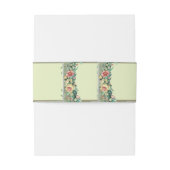 Waterverf Floral Wedding Belly Band Uitnodigingen Wikkel (Achterkant Voorbeeld)