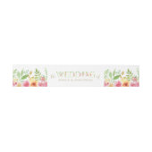 Waterverf Floral Wedding Belly Band Uitnodigingen Wikkel (Vlak)